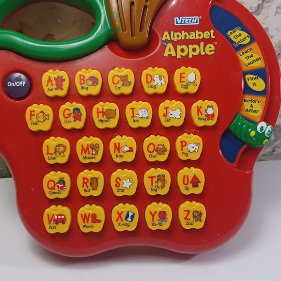 VTECH ALPHABET APPLE Preschool Learning Toy ABCs Phonics LIGHTS MUSIC pre-owned - Picture 4 of 7